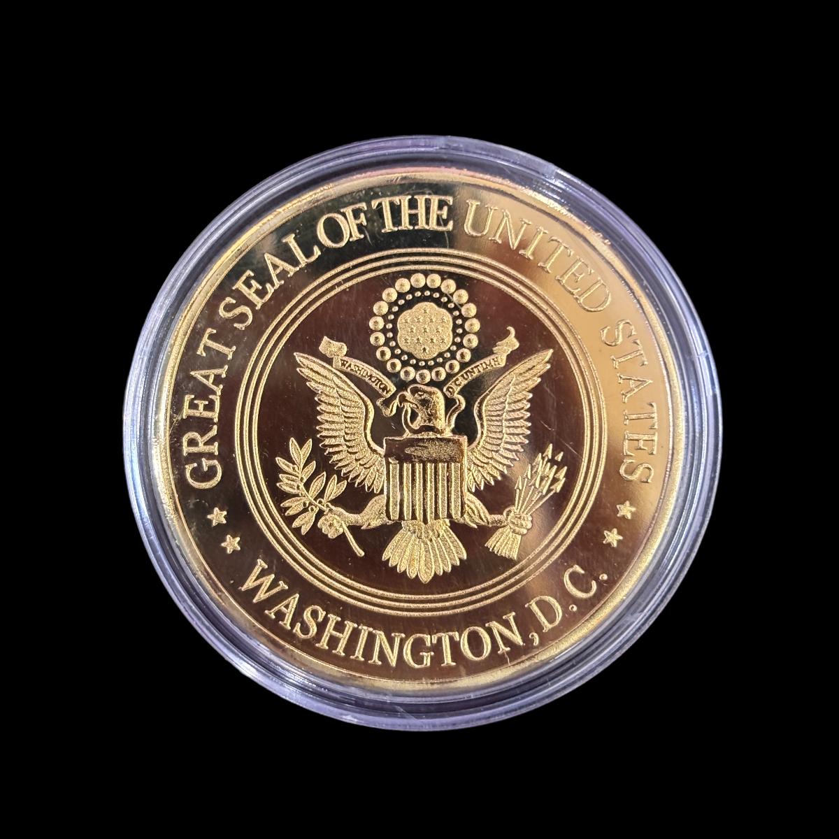 Moneda de desafío del Gran Sello de los EE. UU. del Equipo Seal de Washington, DC, mar, tierra y aire