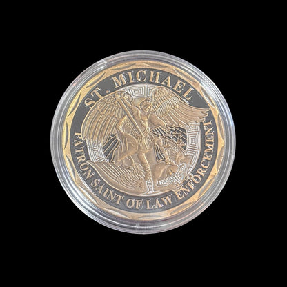 Moneda de desafío "San Miguel protege a un oficial de policía de EE. UU."