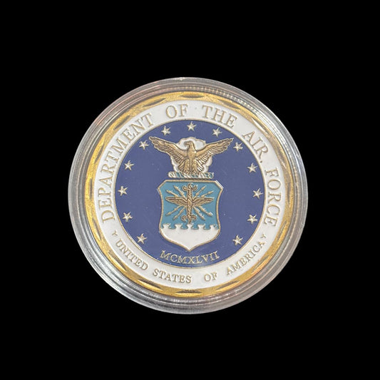 Moneda de desafío MCMXLVll del DEPARTAMENTO DE LA FUERZA AÉREA