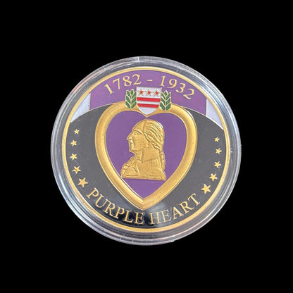 Moneda de desafío al mérito Corazón púrpura 1782-1932
