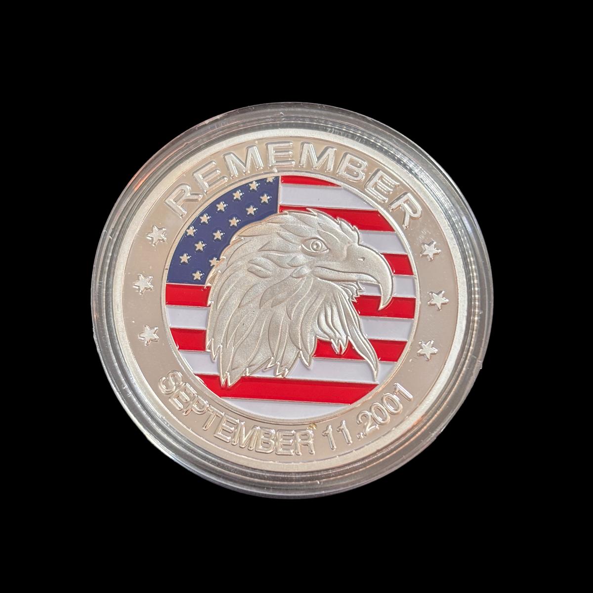 RECUERDA EL 11 DE SEPTIEMBRE DE 2001 UNIDOS PERMANECEMOS Moneda Desafío