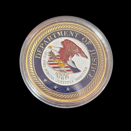 Moneda de desafío del DEPARTAMENTO DE JUSTICIA