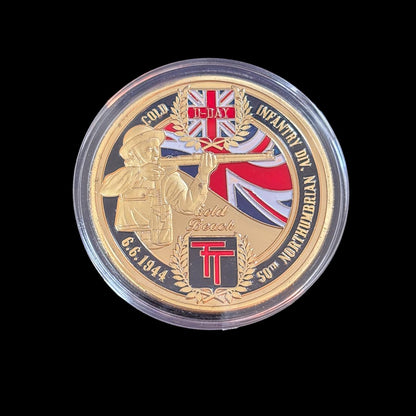 Moneta sfida GOLD INFANTRY DIV, 50° NORTHUMBRIAN