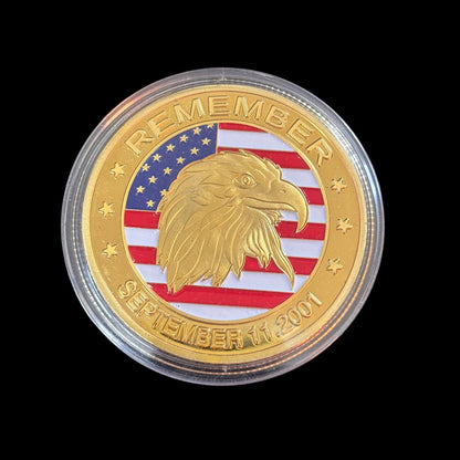 RECUERDA EL 11 DE SEPTIEMBRE DE 2001 UNIDOS PERMANECEMOS Moneda Desafío