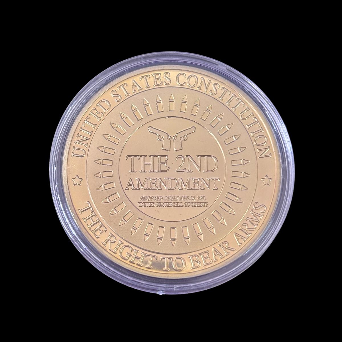 COSTITUZIONE DEGLI STATI UNITI IL DIRITTO DI PORTARE ARMI IL SECONDO EMENDAMENTO THOMAS JEFFERSON Moneta sfida