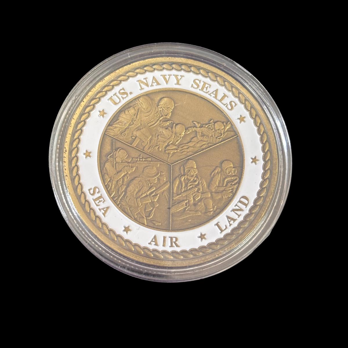 Moneda de desafío del Comando de Guerra Especial Naval de los Navy SEALS de EE. UU.