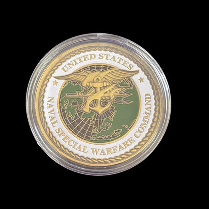 Moneda de desafío del Comando de Guerra Especial Naval de los Navy SEALS de EE. UU.