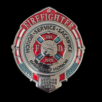 Replica del distintivo di sacrificio e servizio d'onore dei vigili del fuoco, oggetti di scena del film 