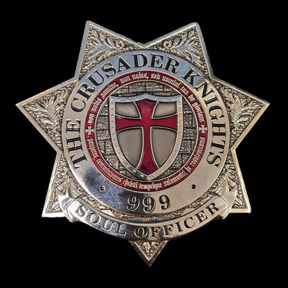 Réplica de la insignia del oficial del alma 999 de los Caballeros Cruzados, accesorios de película 