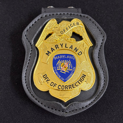 Replica di un distintivo personalizzabile di un agente di custodia della divisione penitenziaria del Maryland degli Stati Uniti.