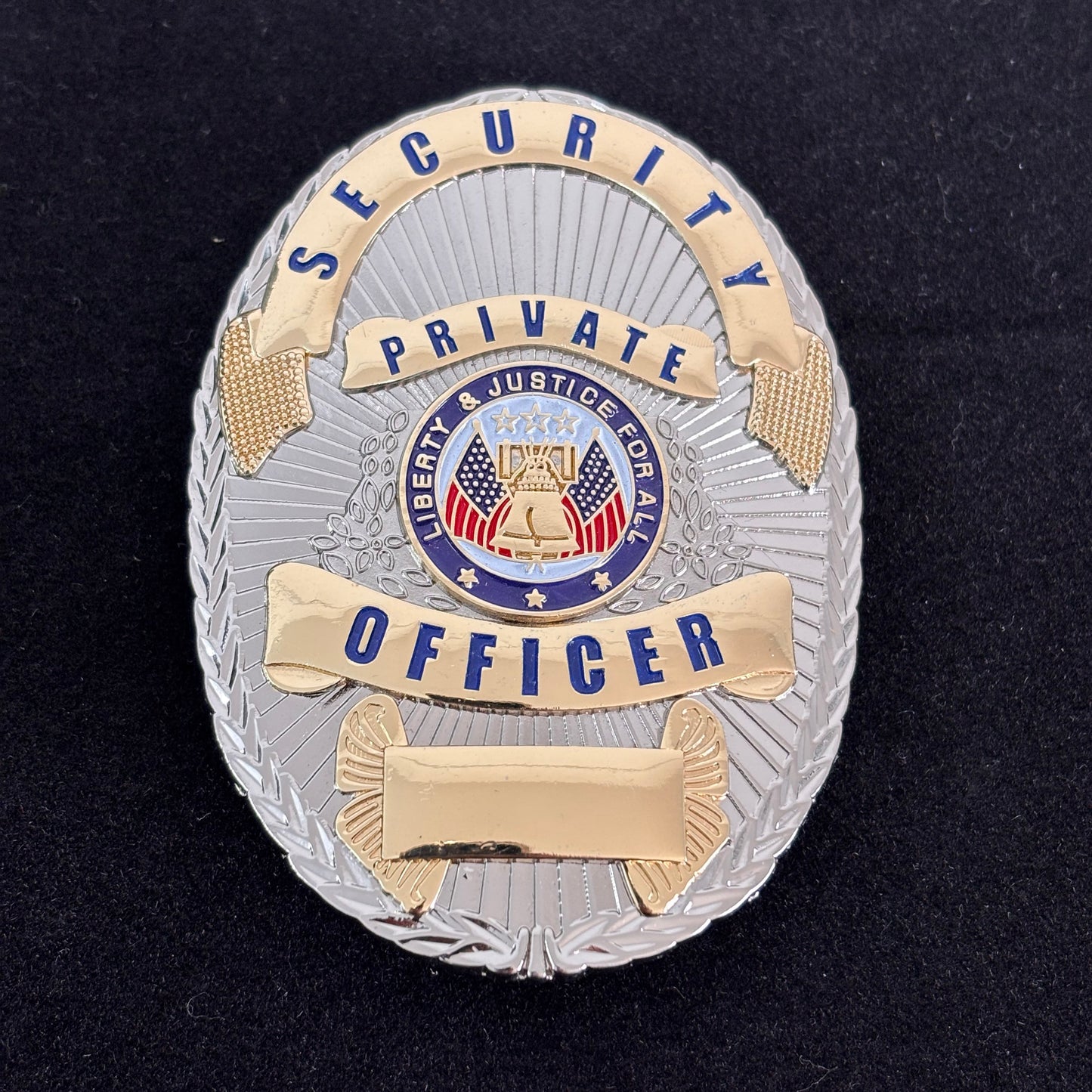Replica del distintivo privato dell'agente di sicurezza Liberty &amp; Justice For All 