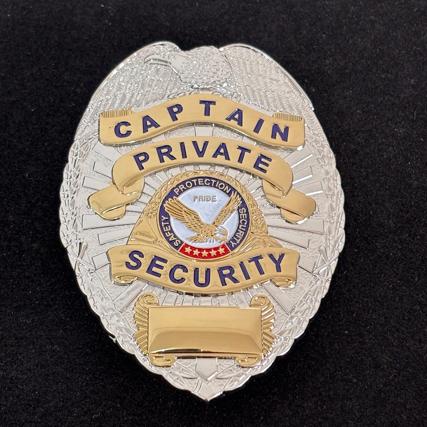 Replica del distintivo di sicurezza privata del capitano della sicurezza della protezione di sicurezza degli oggetti di scena del film 