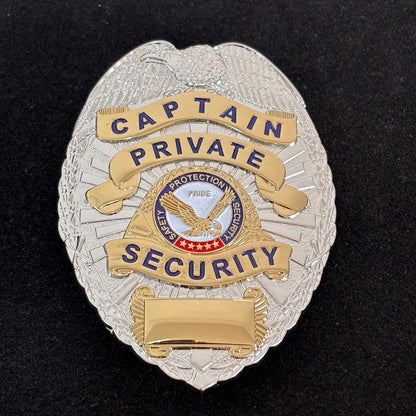 Replica del distintivo di sicurezza privata del capitano della sicurezza della protezione di sicurezza degli oggetti di scena del film 