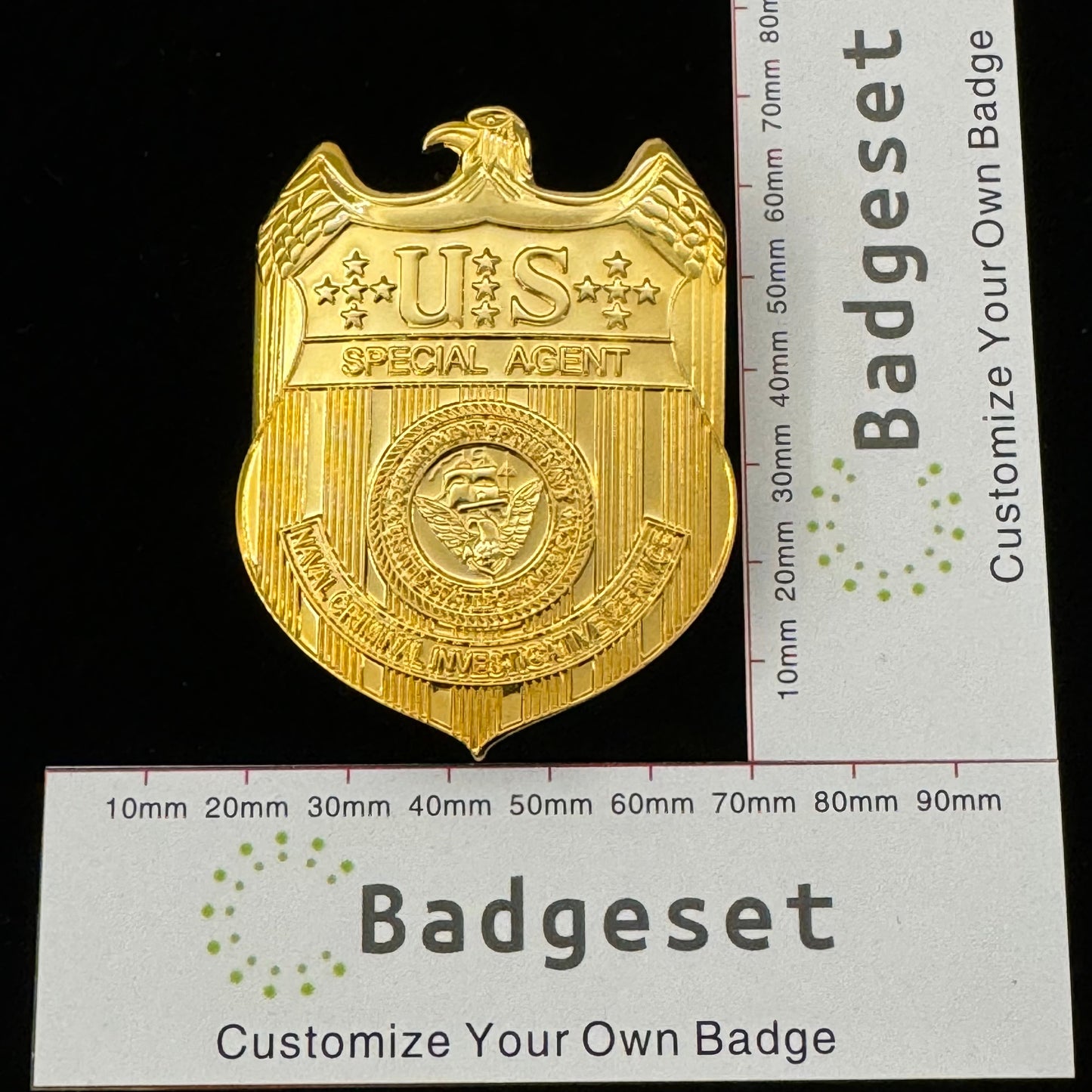 Réplica de insignia de agente especial del NCIS de EE. UU., accesorio de película