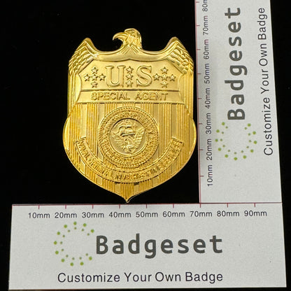 Réplica de insignia de agente especial del NCIS de EE. UU., accesorio de película