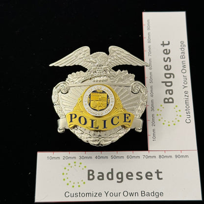 Replica del distintivo del cappello della polizia di Los Angeles LAPD con stemma e accessori per film