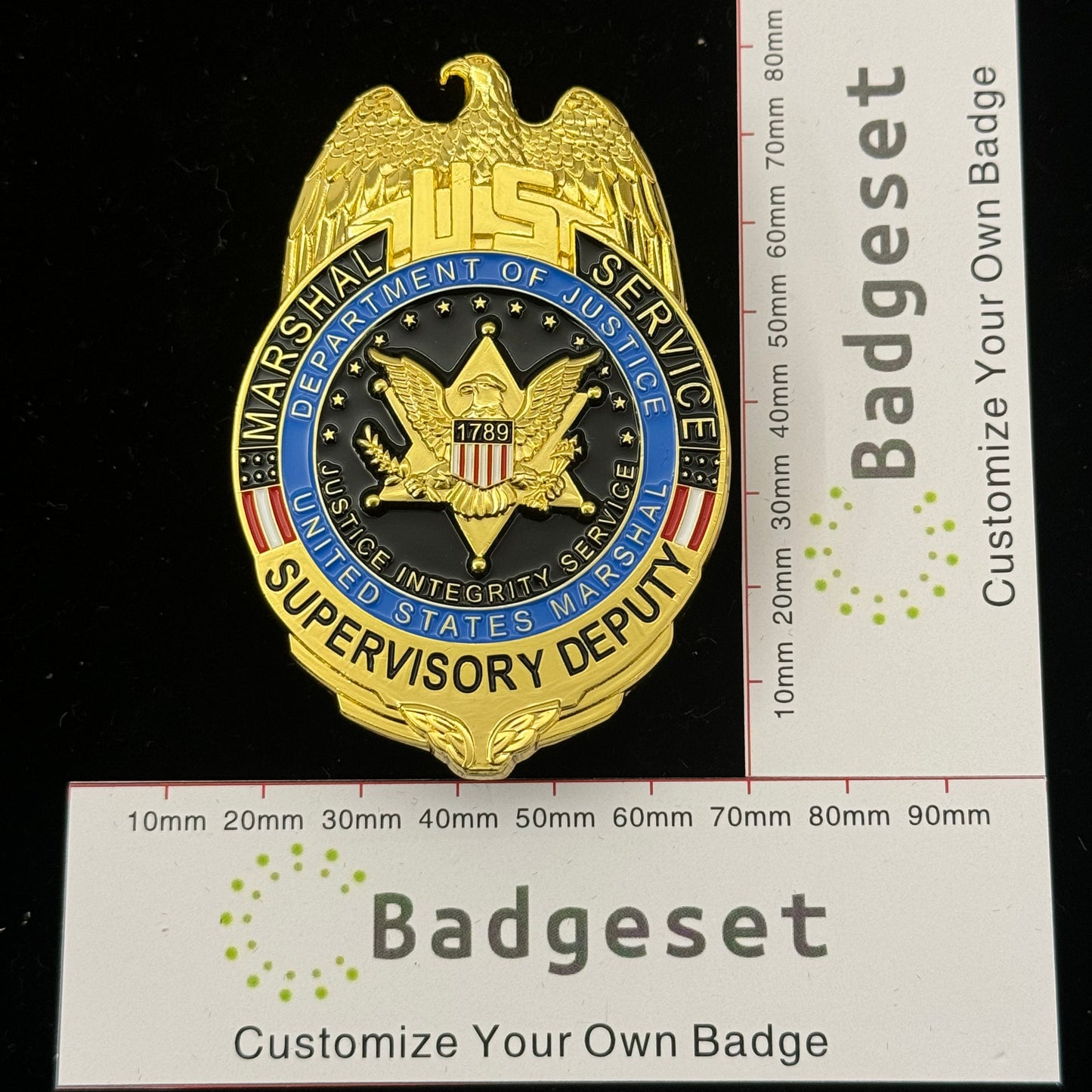 US Marshal Service Supervisory Deputy USMS Badge Replica Movie Props
