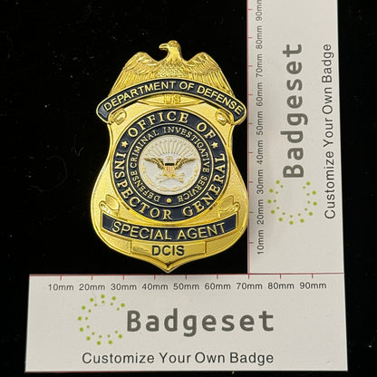 Replica del distintivo DCIS del servizio investigativo criminale di difesa degli agenti speciali