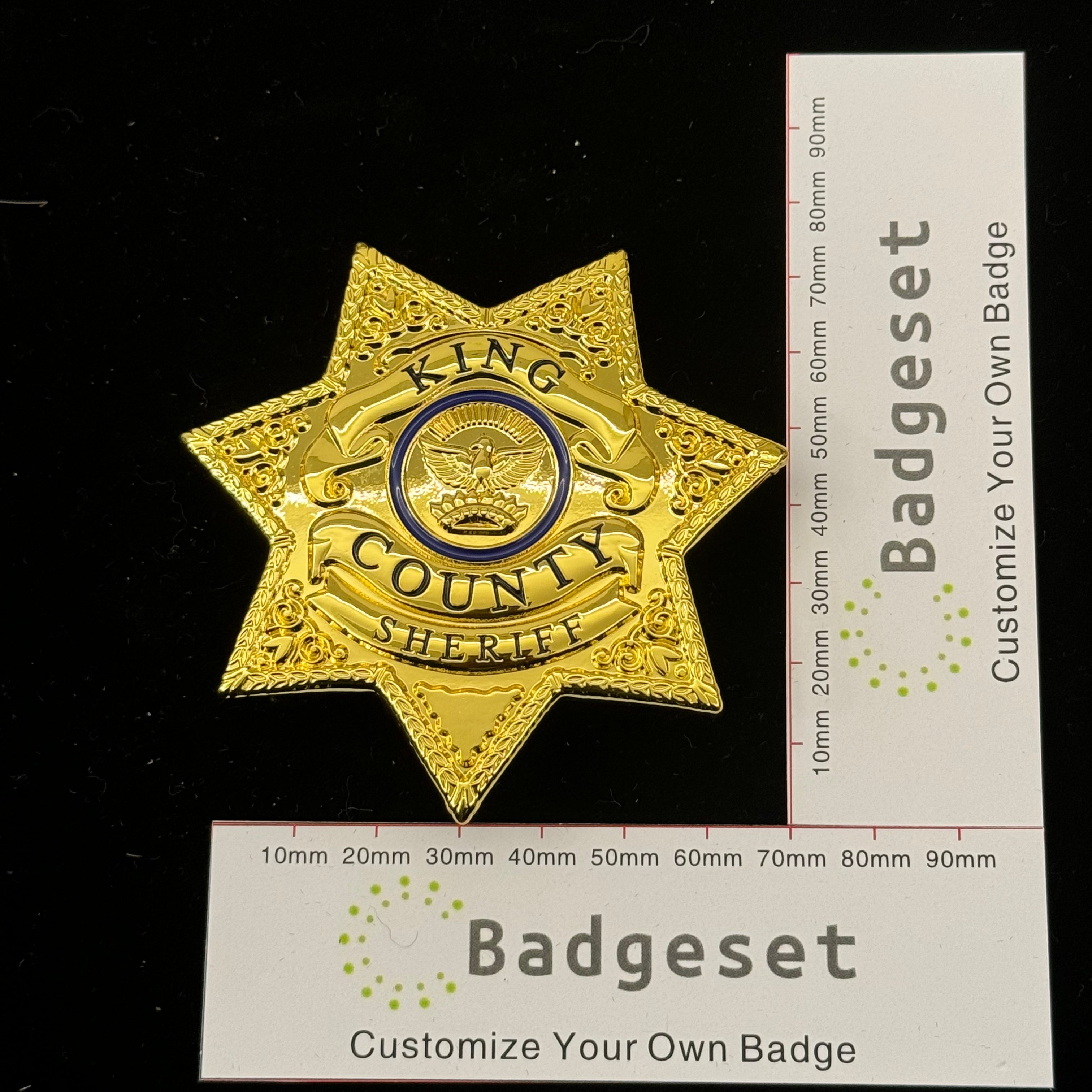 King County Sheriff Badge Replica Replica Movie Props – Badgeset