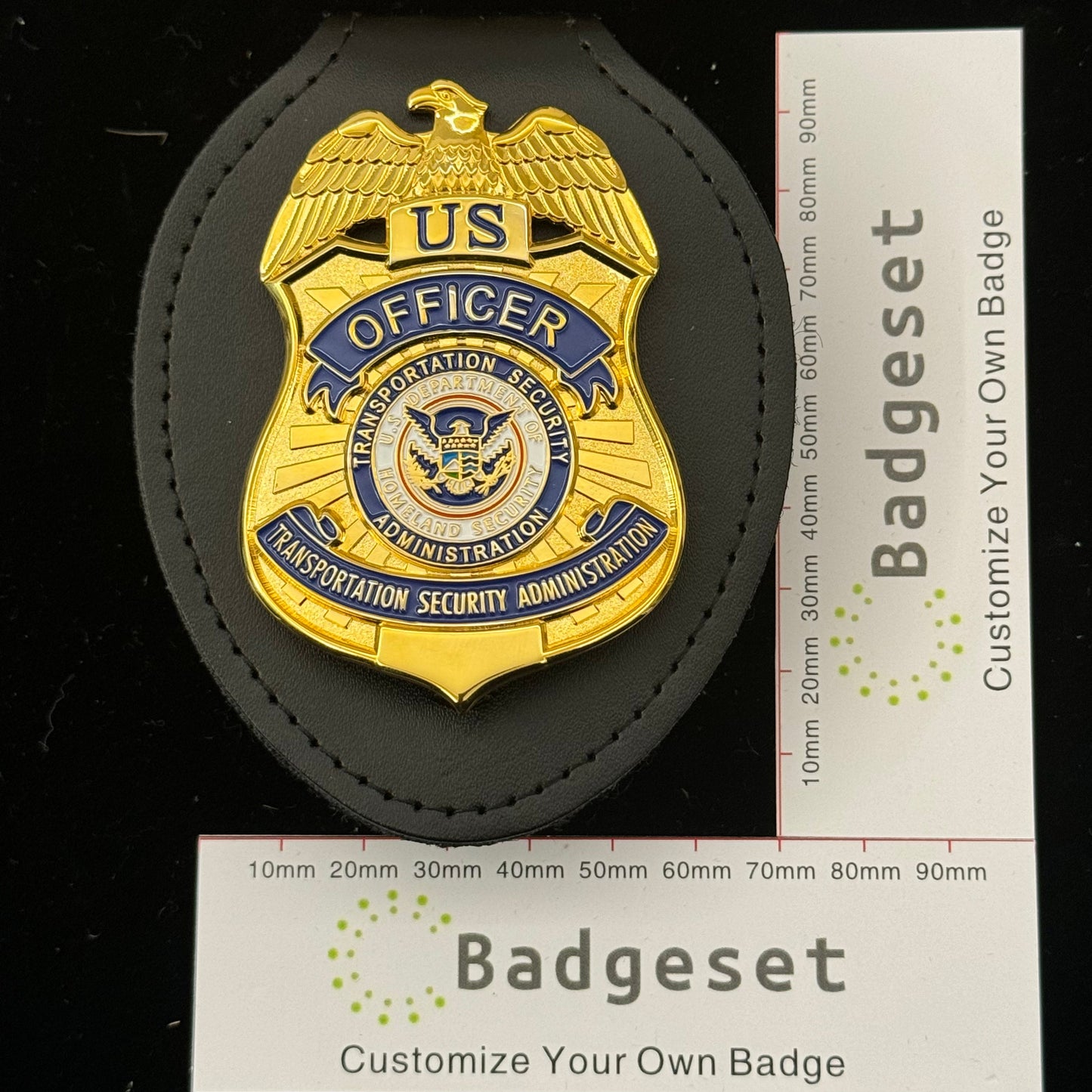 Insignia de oficial de la Administración de Seguridad del Transporte de EE. UU. Personalizar número de accesorios de película