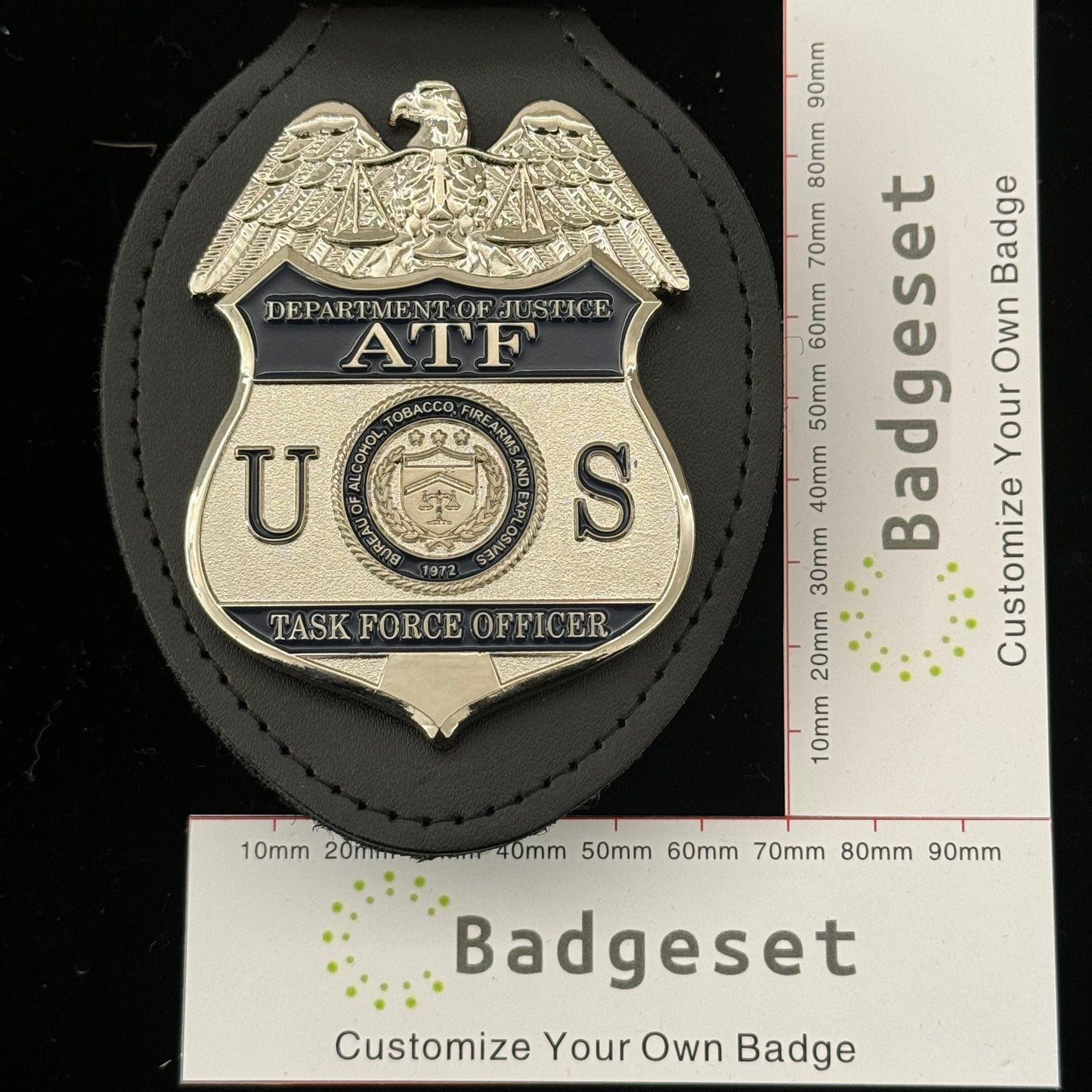 Replica del distintivo da ufficiale della task force ATF TFO degli Stati Uniti: oggetto di scena cinematografico di alta qualità