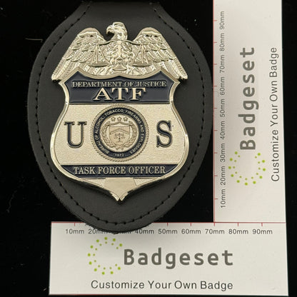 Replica del distintivo da ufficiale della task force ATF TFO degli Stati Uniti: oggetto di scena cinematografico di alta qualità
