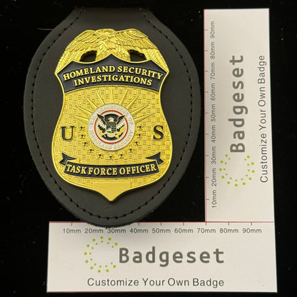 Replica del distintivo da ufficiale della task force TFO dell'HSI degli Stati Uniti per le indagini sulla sicurezza interna, oggetti di scena del film