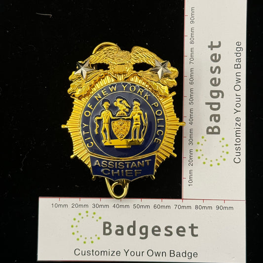 Replica del distintivo della polizia di New York NYPD, oggetti di scena del film, 2 stelle