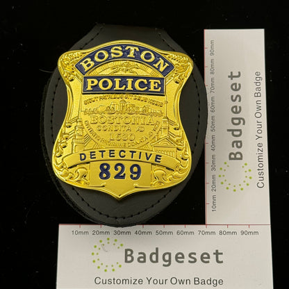 Distintivo da detective della polizia di Boston con numero 829 