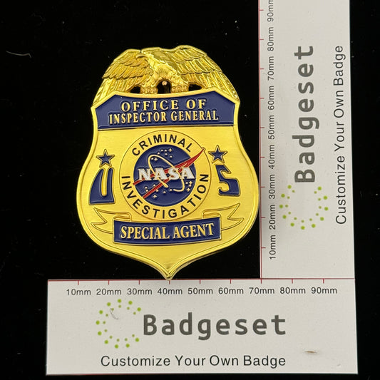 Replica del distintivo dell'agente speciale dell'ufficio investigativo criminale della NASA dell'ispettore generale