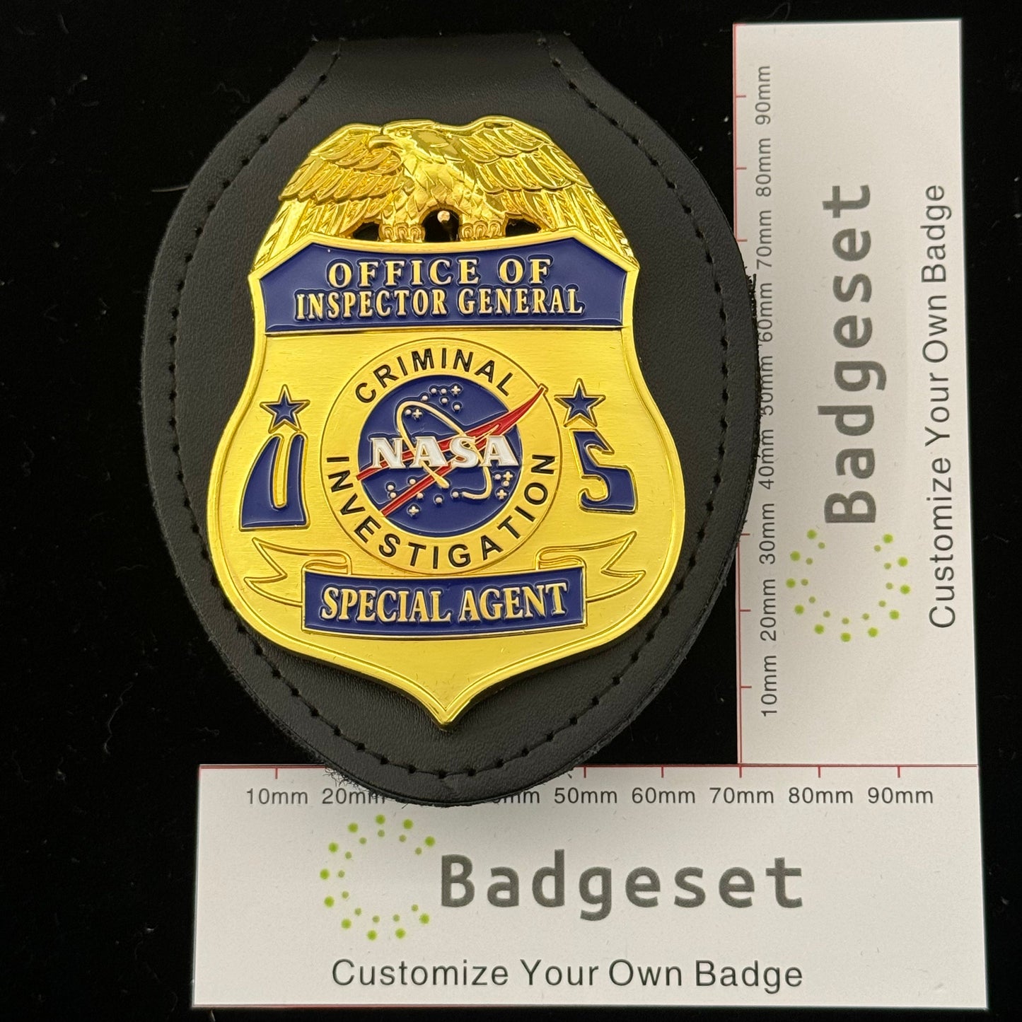 Replica del distintivo dell'agente speciale dell'ufficio investigativo criminale della NASA dell'ispettore generale