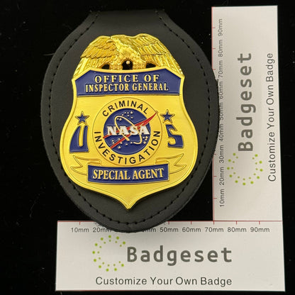 Replica del distintivo dell'agente speciale dell'ufficio investigativo criminale della NASA dell'ispettore generale