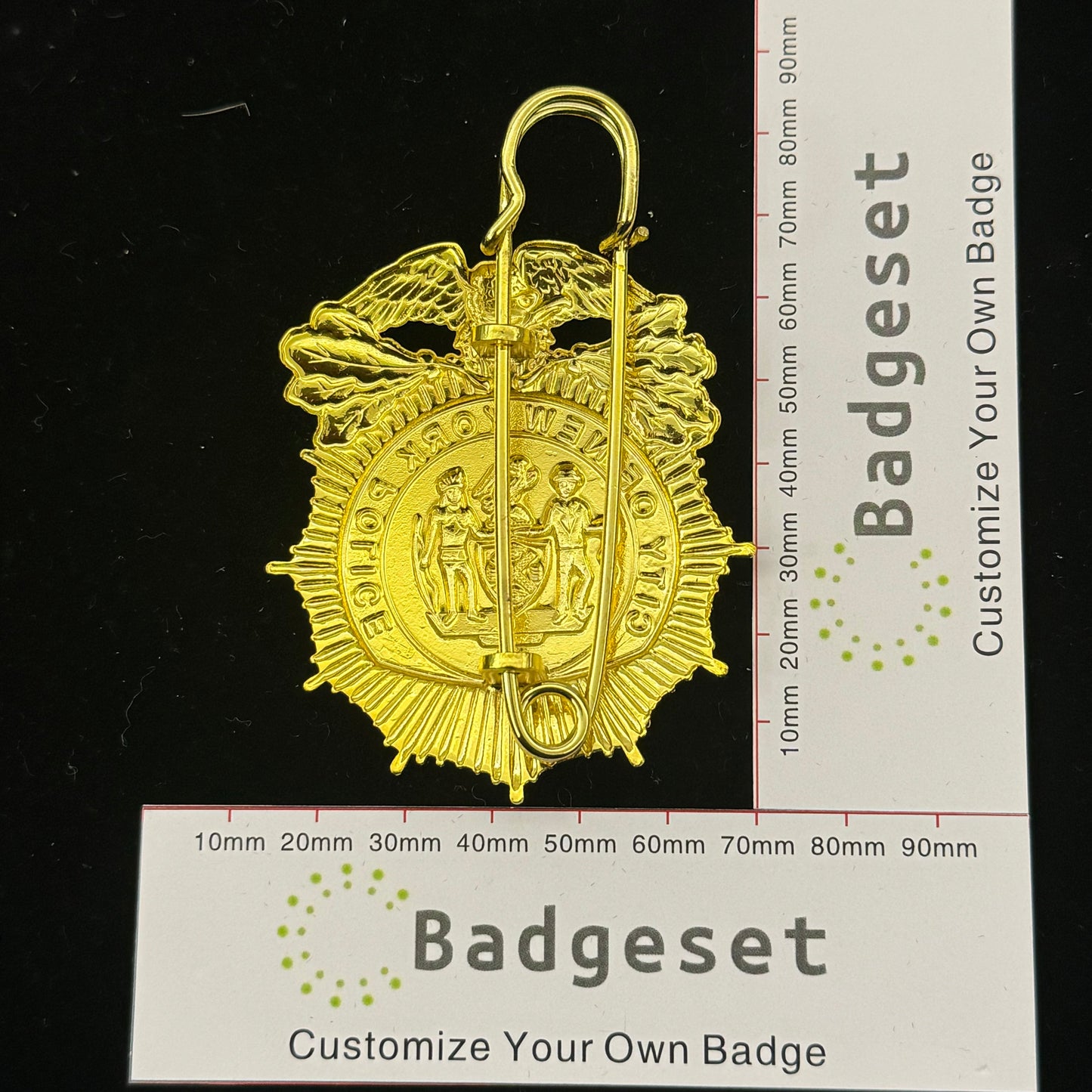 Replica del distintivo dell'ispettore della polizia di New York NYPD, oggetti di scena per film cosplay