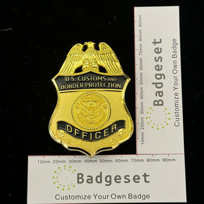 Replica del distintivo dell'ufficiale della dogana e della protezione delle frontiere della CBP degli Stati Uniti, oggetti di scena del film
