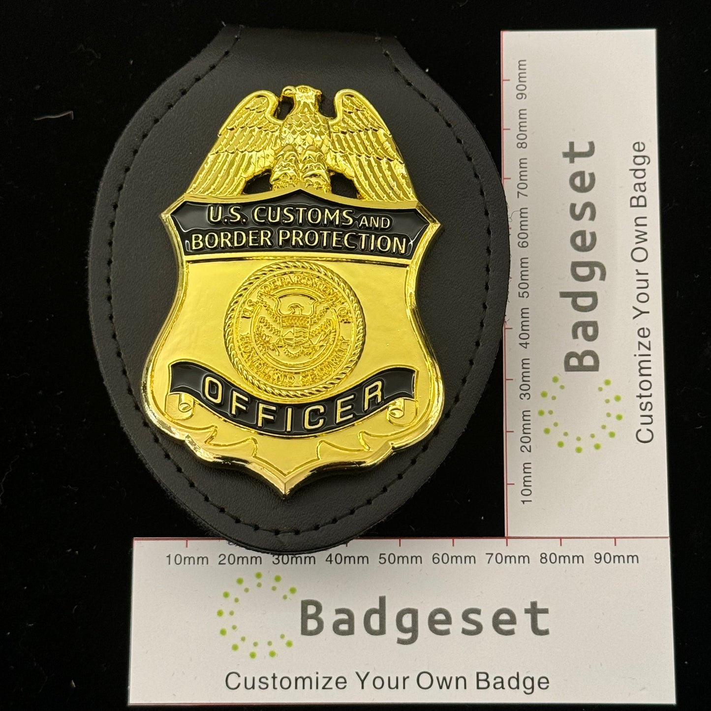 Replica del distintivo dell'ufficiale della dogana e della protezione delle frontiere della CBP degli Stati Uniti, oggetti di scena del film