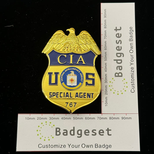 Distintivo cinematografico della CIA degli Stati Uniti: agente speciale Prop 767