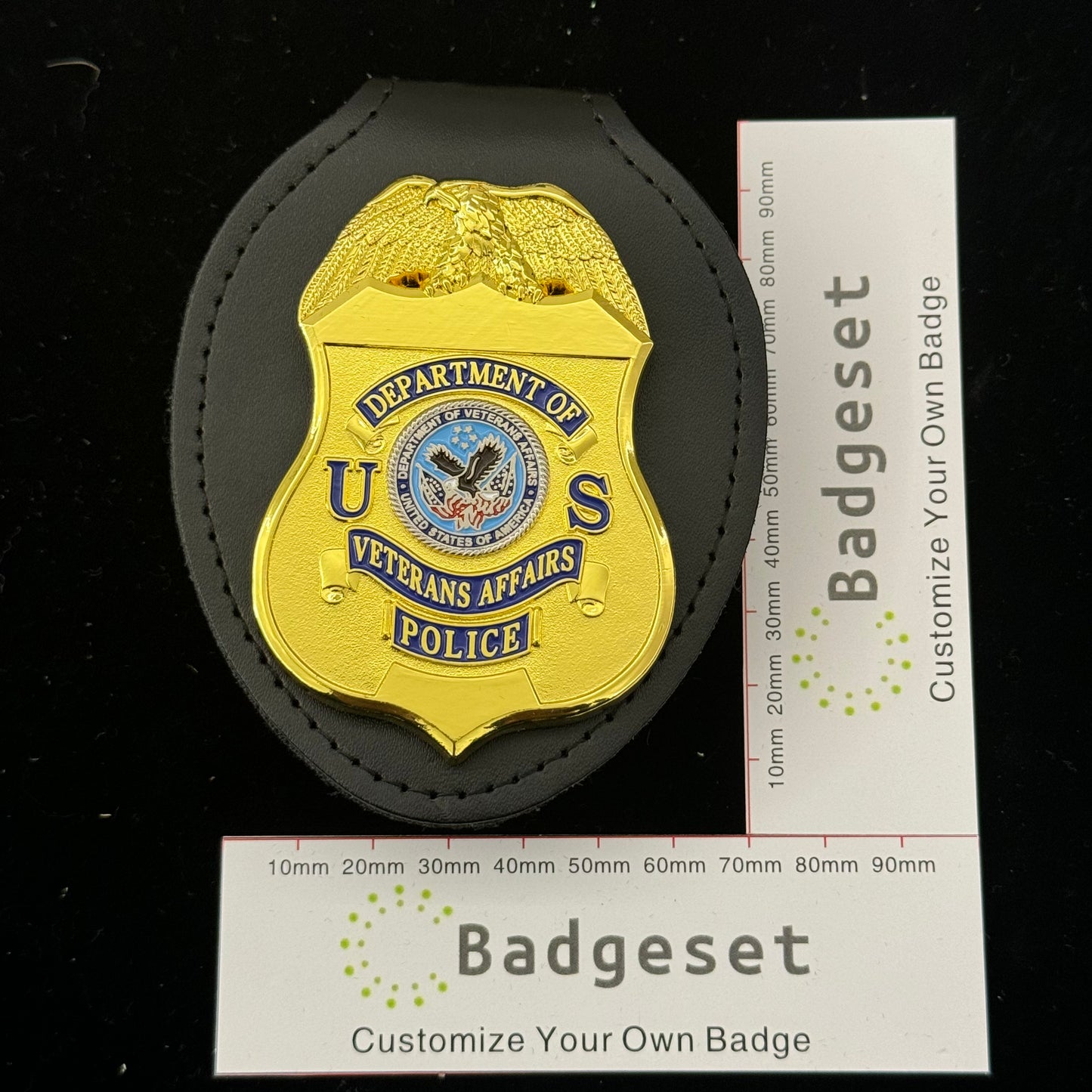 Replica del distintivo della polizia del Dipartimento per gli Affari dei Veterani degli Stati Uniti, oggetti di scena cinematografici personalizzabili