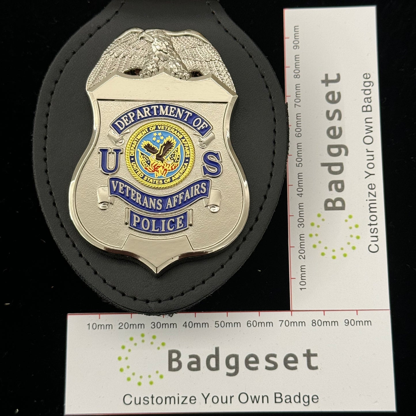 Replica del distintivo della polizia del Dipartimento per gli Affari dei Veterani degli Stati Uniti, oggetti di scena cinematografici personalizzabili