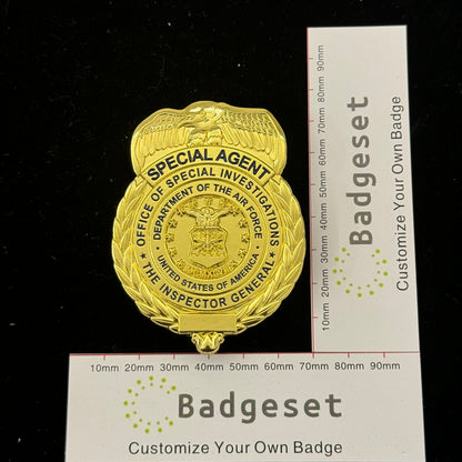 Replica del distintivo dell'agente speciale dell'ufficio investigativo speciale dell'aeronautica militare statunitense AFOSI/OSI