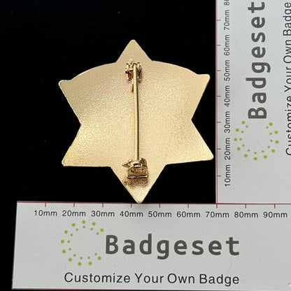 Distintivo d'oro con stella dello sceriffo della contea di Cook CCSO, numero personalizzabile, oggetti di scena per film