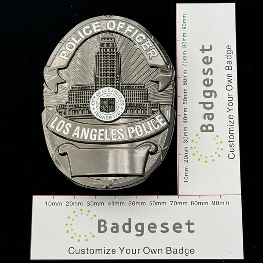 LAPD Los Angeles Police Office Customizable Number Movie prop badges
