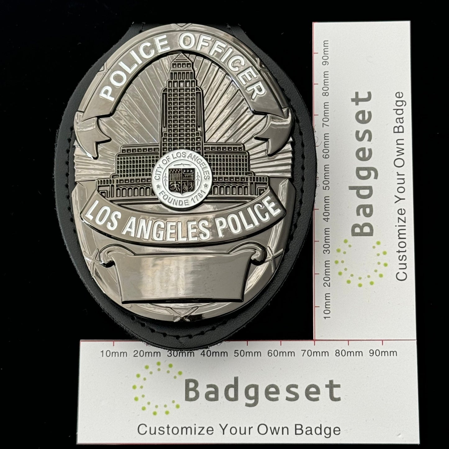 Insignias de utilería cinematográfica con números personalizables de la Oficina de Policía de Los Ángeles (LAPD)