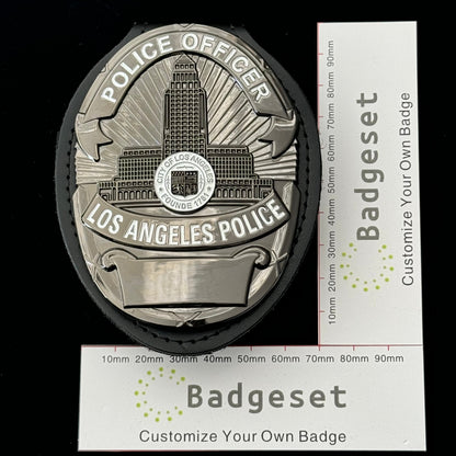 Insignias de utilería cinematográfica con números personalizables de la Oficina de Policía de Los Ángeles (LAPD)