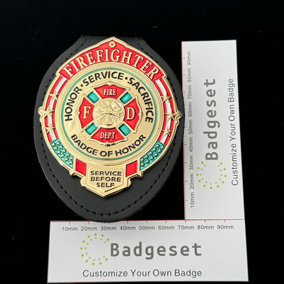 Replica del distintivo di sacrificio e servizio d'onore dei vigili del fuoco, oggetti di scena del film 