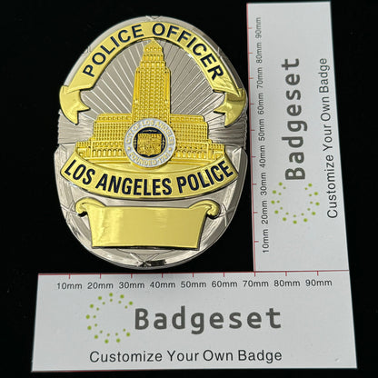 Distintivo personalizzabile dell'ufficio di polizia di Los Angeles LAPD con numero