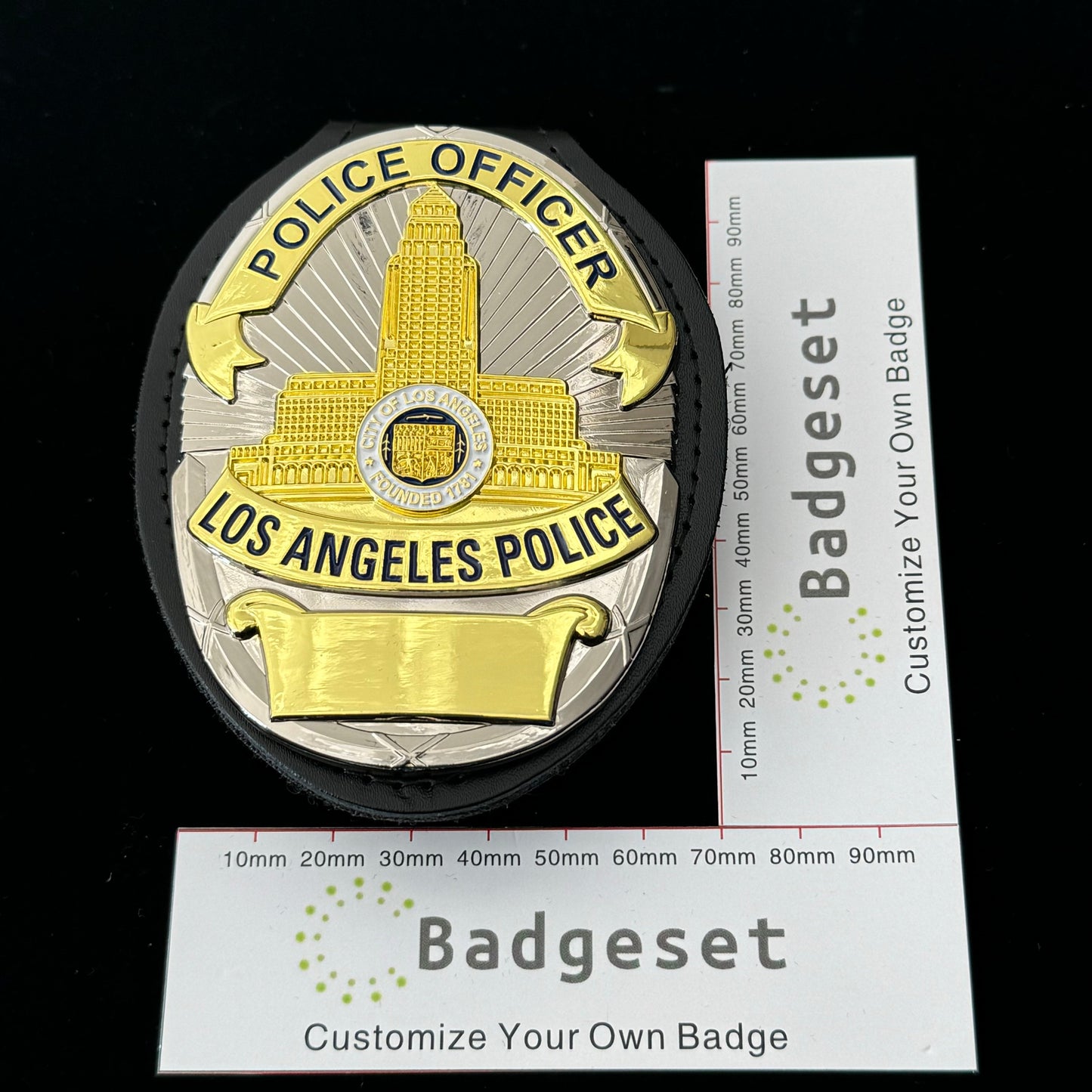 Distintivo personalizzabile dell'ufficio di polizia di Los Angeles LAPD con numero