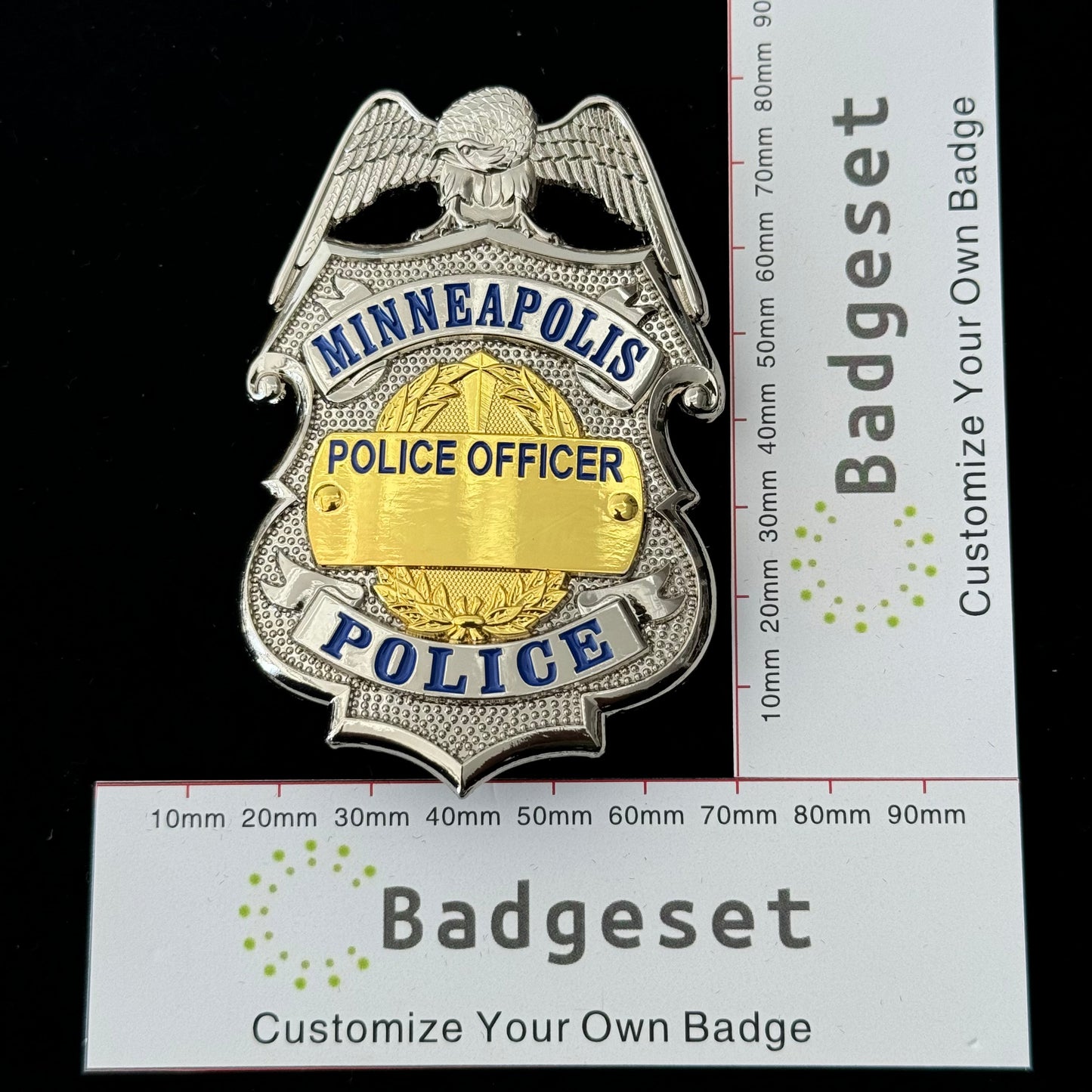 US MPD Minneapolis Police Officer Badge Replica Movie Props Customize