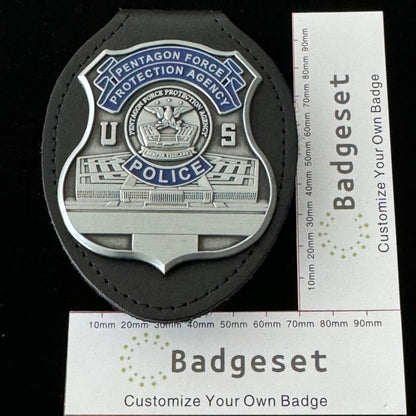 Replica del distintivo personalizzabile degli oggetti di scena del film della polizia dell'Agenzia per la protezione delle forze dell'ordine del Pentagono degli Stati Uniti 