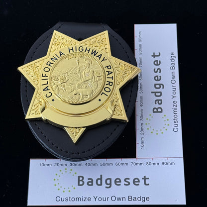 Replica del distintivo della California Highway Patrol della CHP degli Stati Uniti, oggetti di scena del film, numero e nome personalizzabili