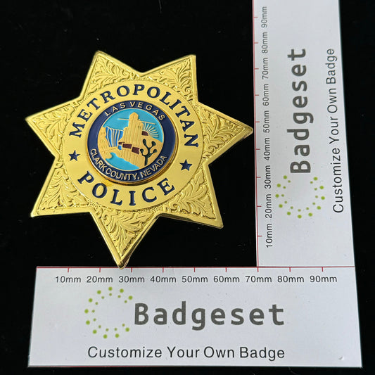 Replica del distintivo della polizia metropolitana di Las Vegas LVMPD, oggetti di scena del film